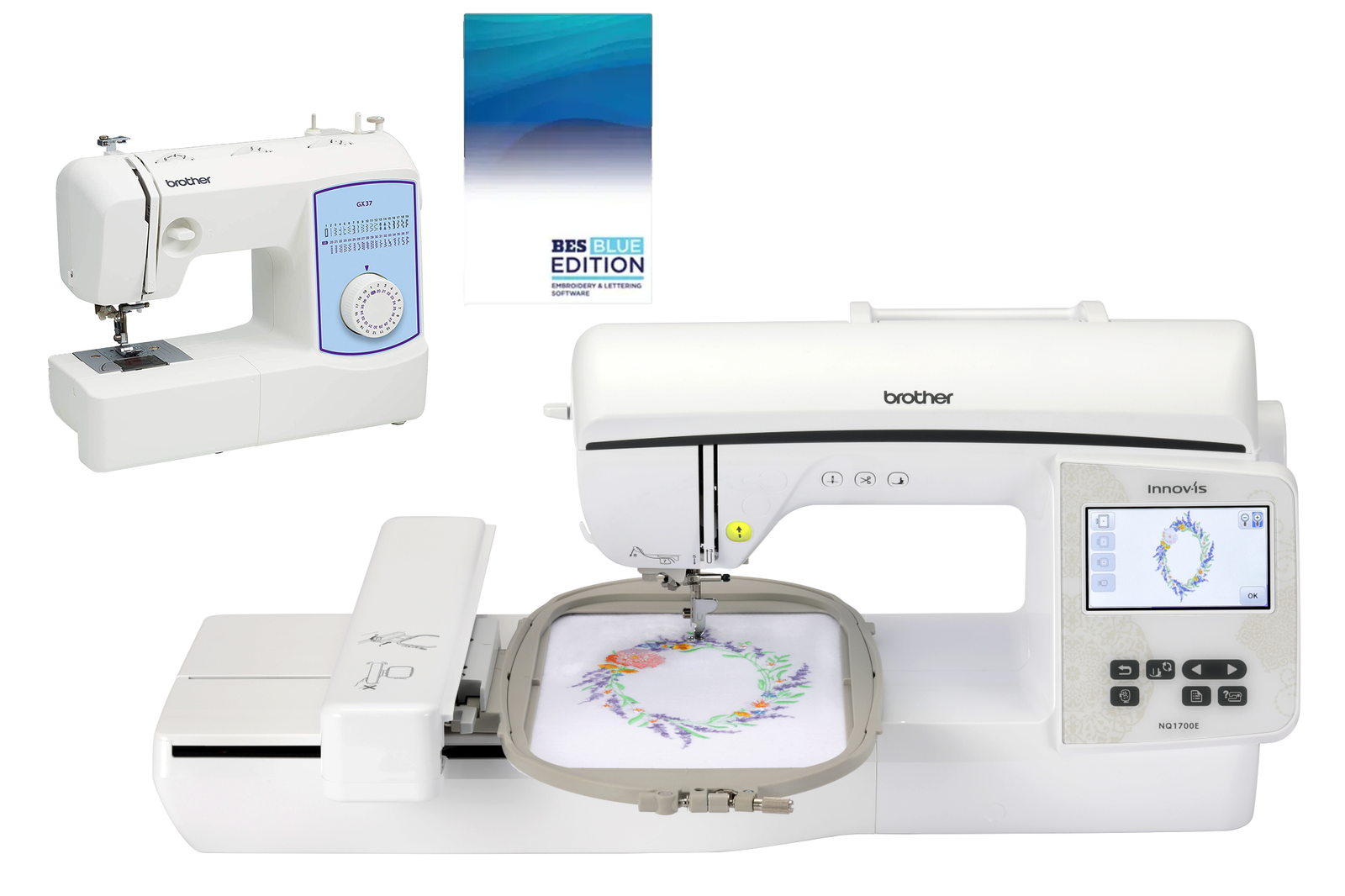 Brother Innov-is NQ1700E Embroidery Machine 10x6 With GX37 Bundle